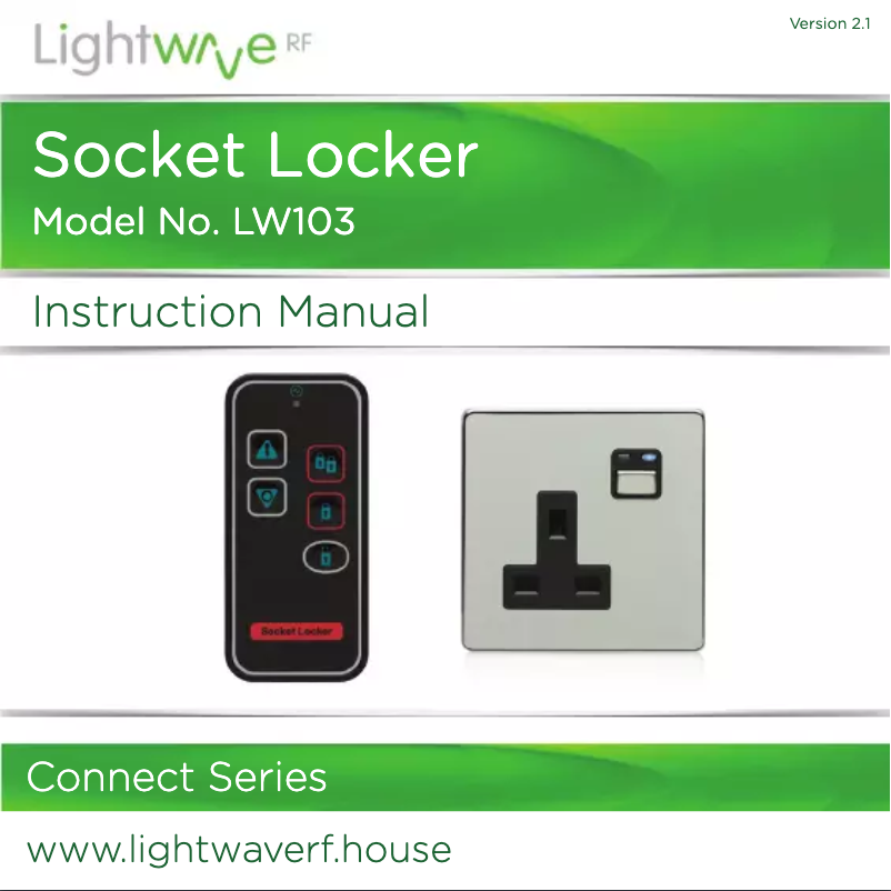 First page image of the manual for LW103