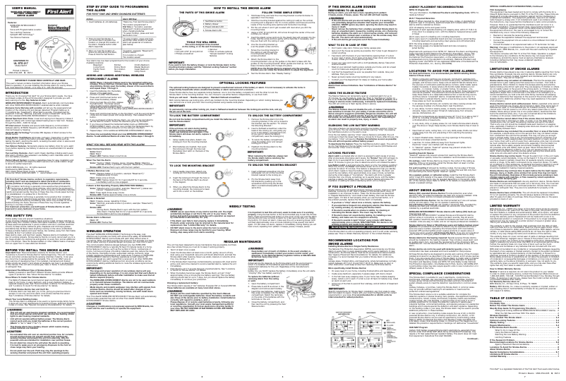 First page image of the manual for SA511B