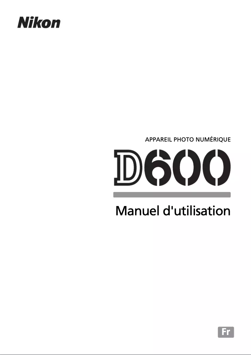 First page image of the manual for D600