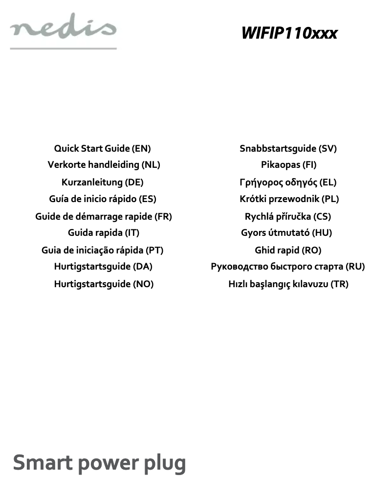 Page 1 of the manual User Manual Nedis WIFIP110FWT