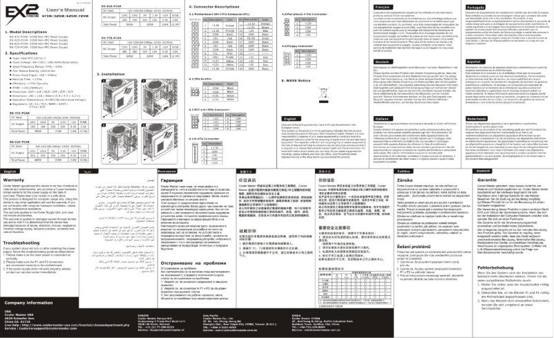 Page 1 of the manual User Manual Cooler Master Extreme 2 525