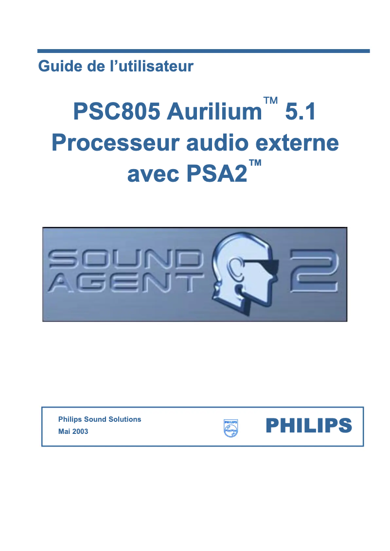First page image of the manual for PSC805
