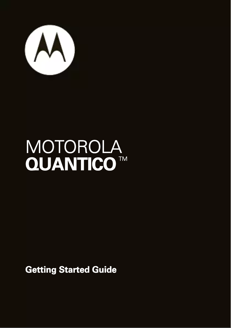 Page 1 of the manual User Manual Motorola W845