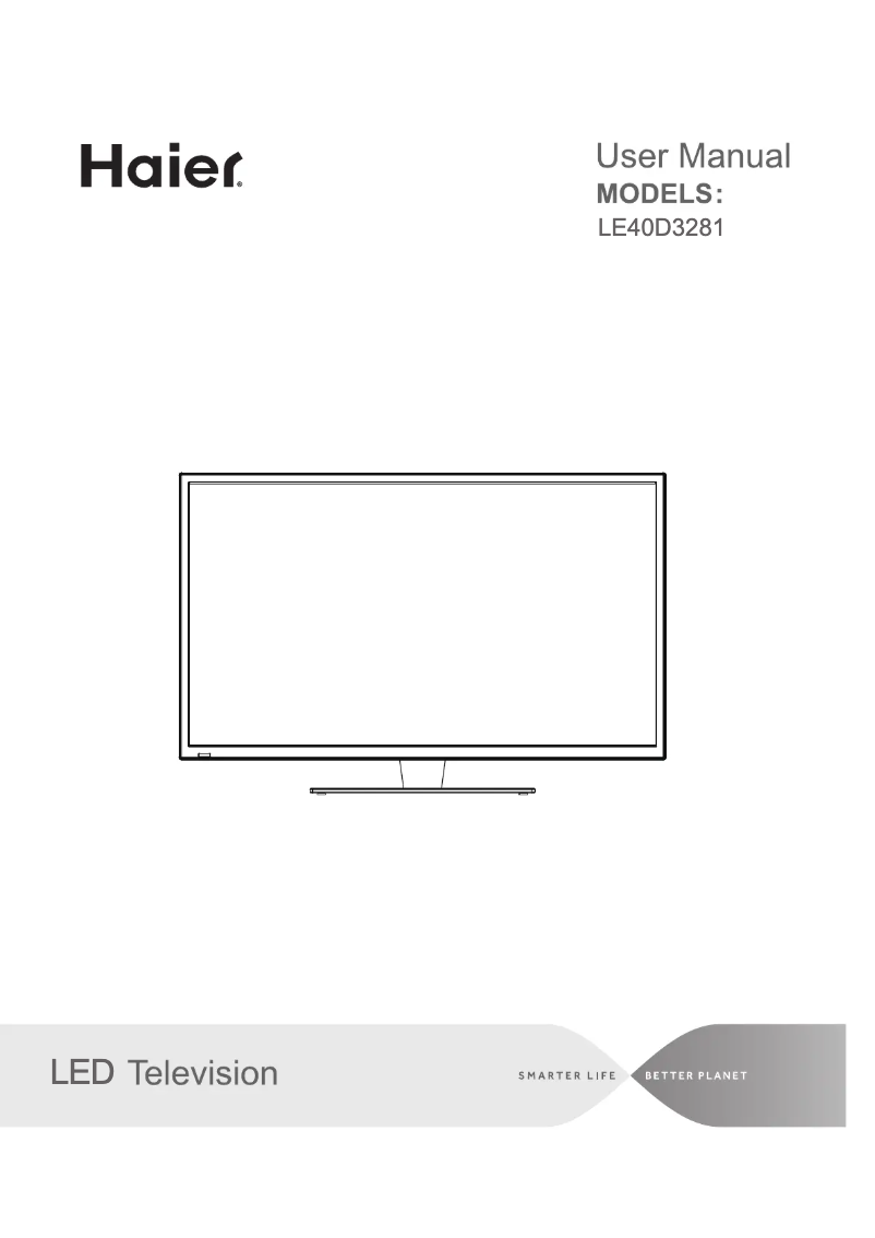 First page image of the manual for LE40D3281