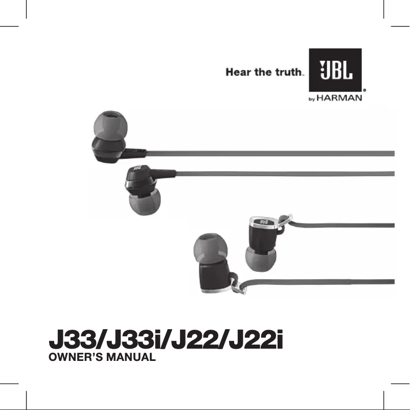 First page image of the manual for J33