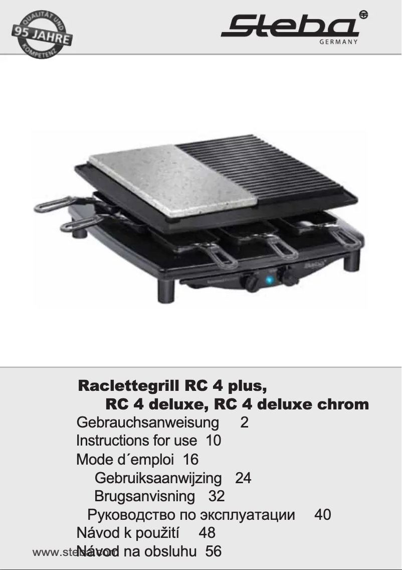 Page 1 of the manual User Manual Steba RC 3 plus