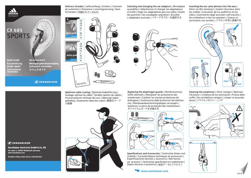 First page image of the manual for CX 685 Sports