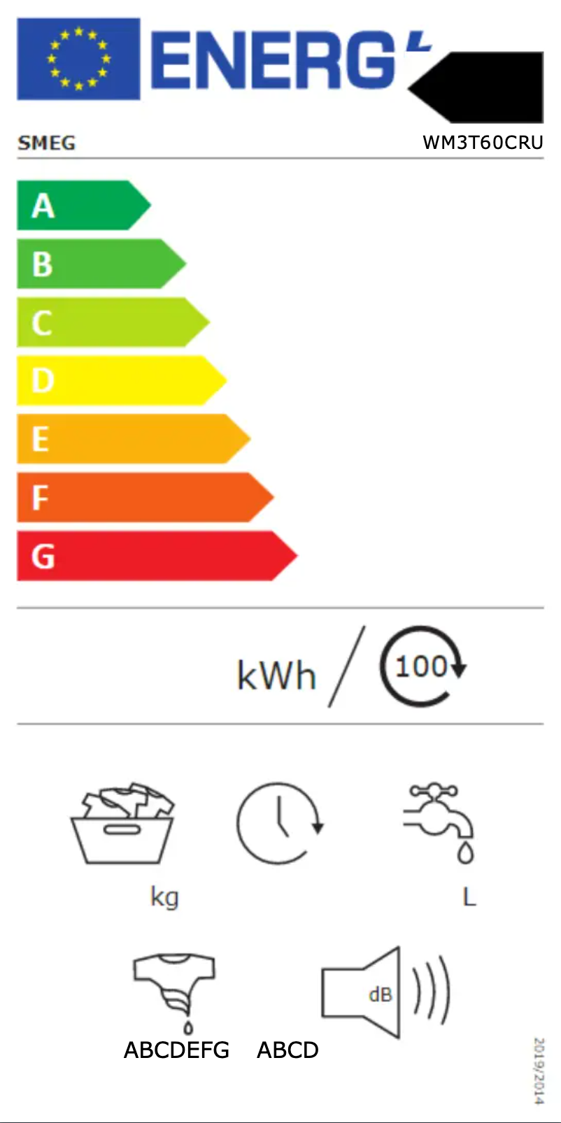 Page 1 of the manual User Manual Smeg WM3T60CRU