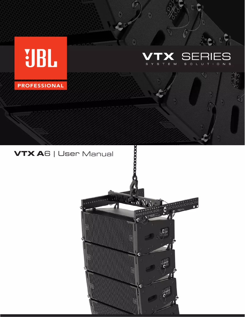 Page 1 of the manual User Manual JBL VTX A6