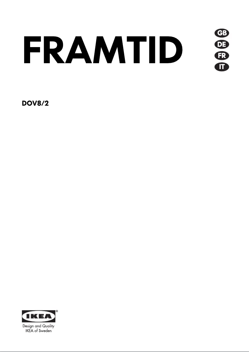 Image de la première page du manuel de l'appareil Framtid DOV 8 2