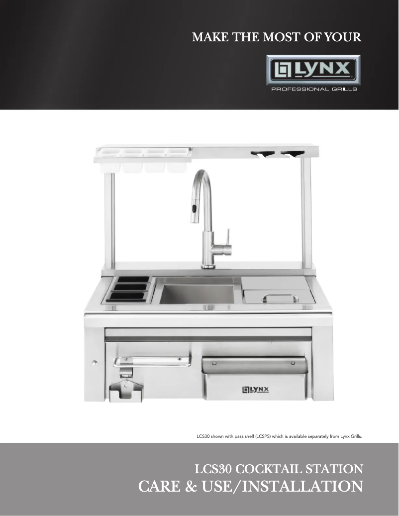 First page image of the manual for Professional LCS30F