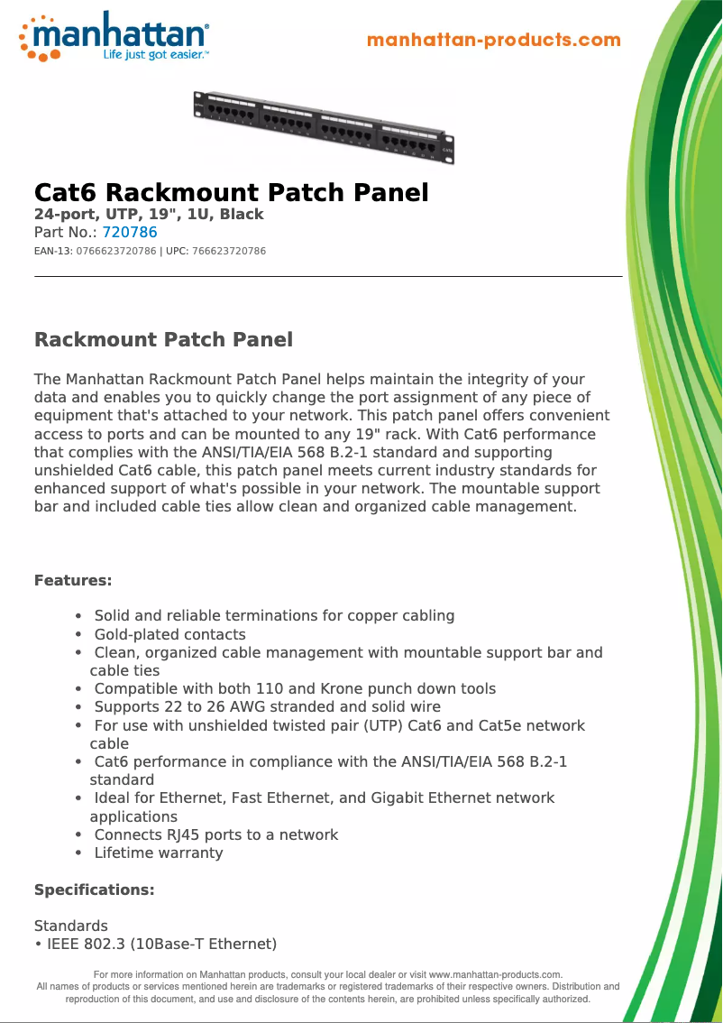 First page image of the manual for 720786