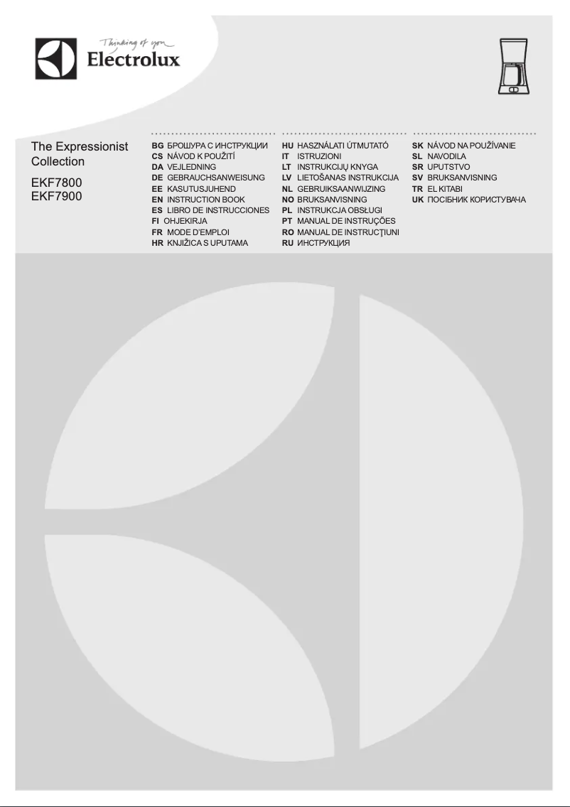 First page image of the manual for Expressionist EKF7900
