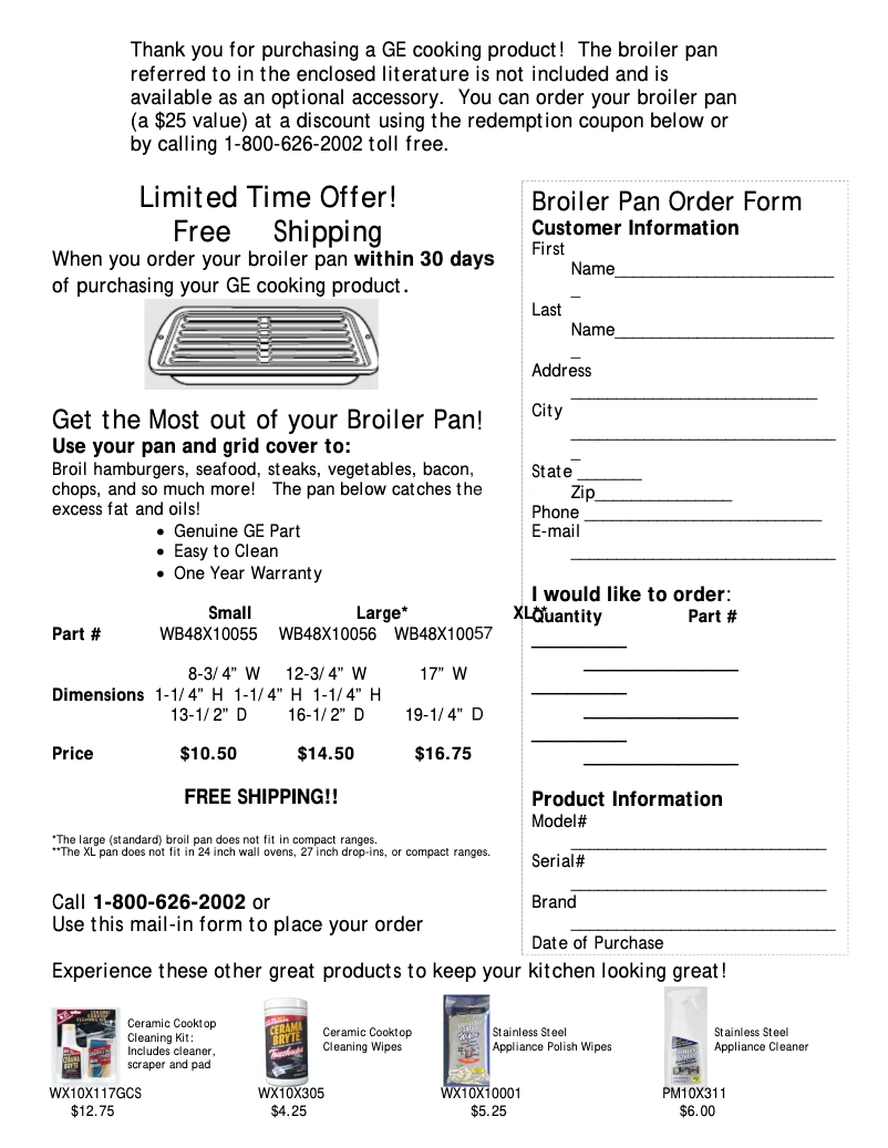 First page image of the manual for Profile JGSP48SHSS
