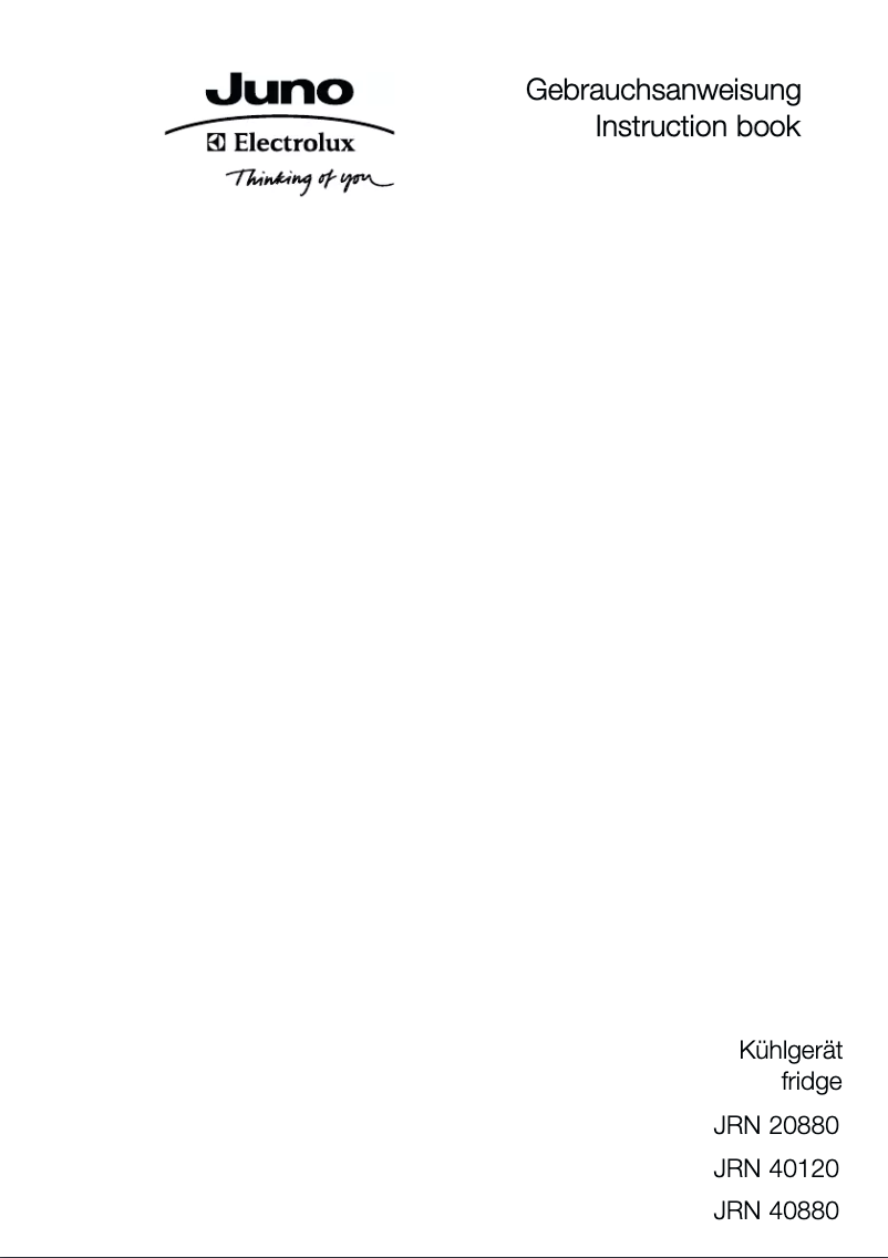 First page image of the manual for JRN20880