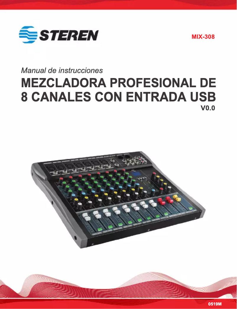 First page image of the manual for MIX-308