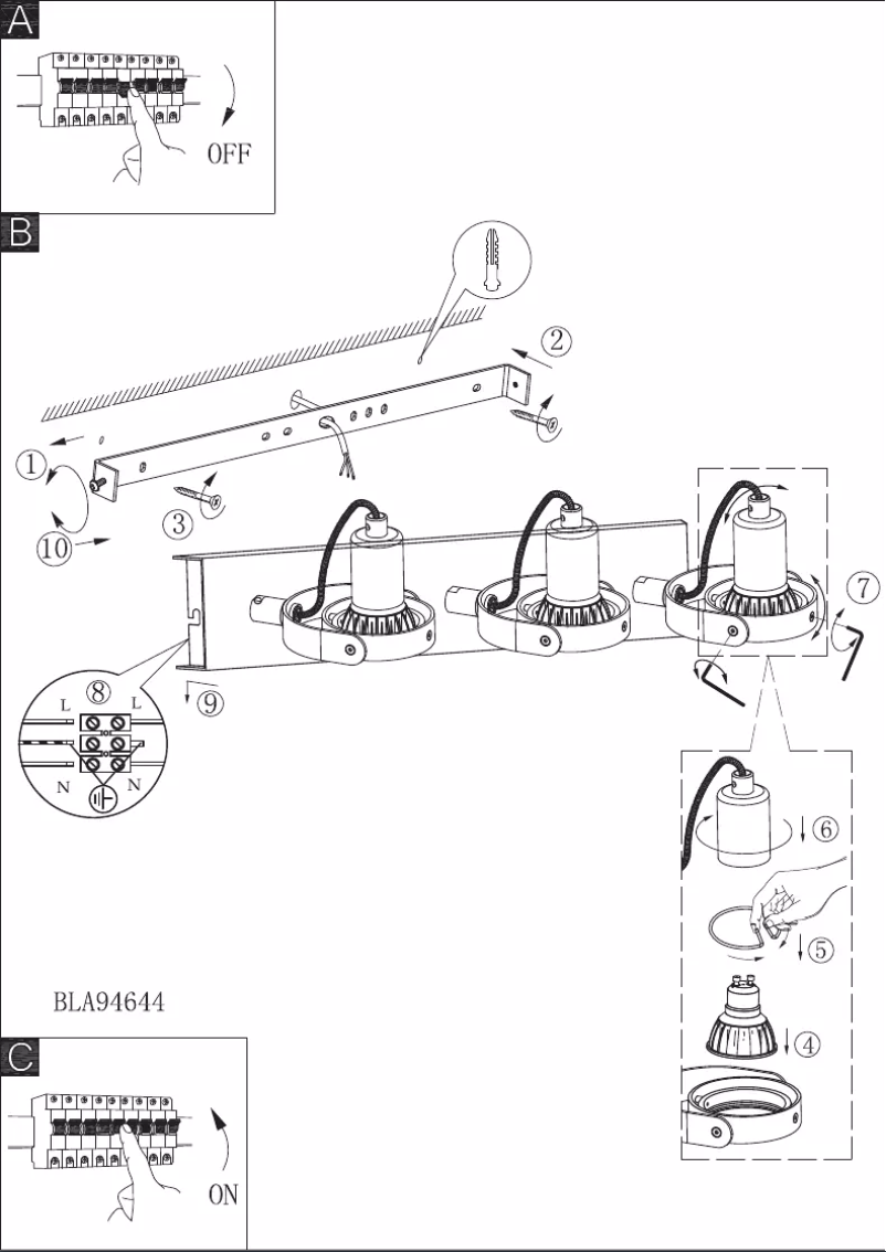 Page 1 of the manual User Manual Eglo Novorio 1