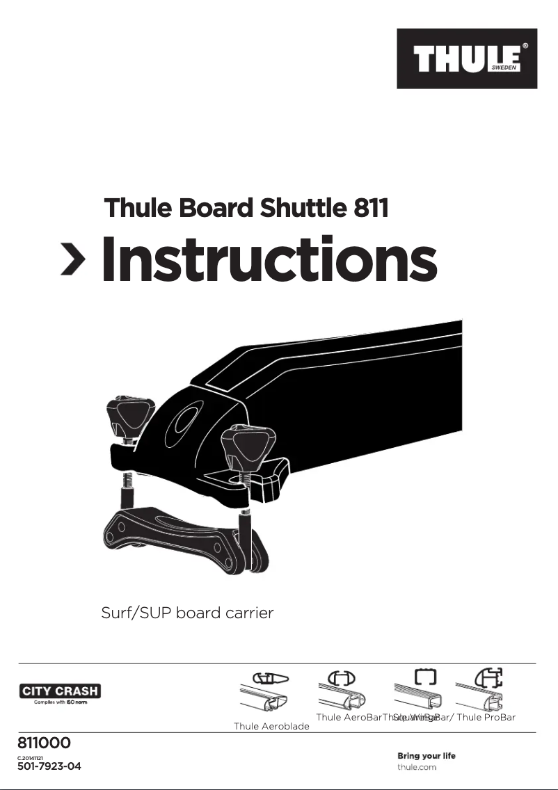 Page 1 of the manual User Manual Thule Shuttle 811