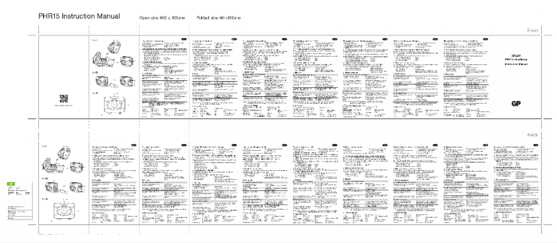 First page image of the manual for Xplor PHR15