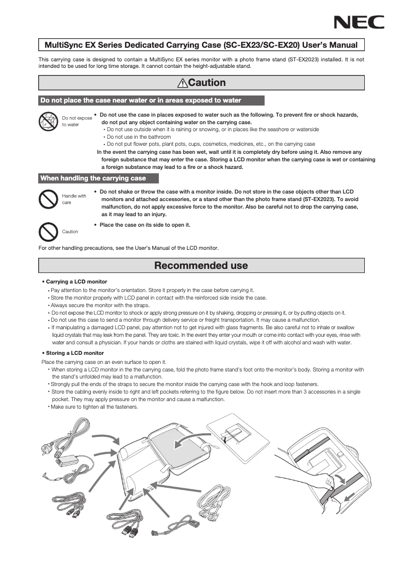 Page 1 de la notice Manuel utilisateur NEC SC-EX20