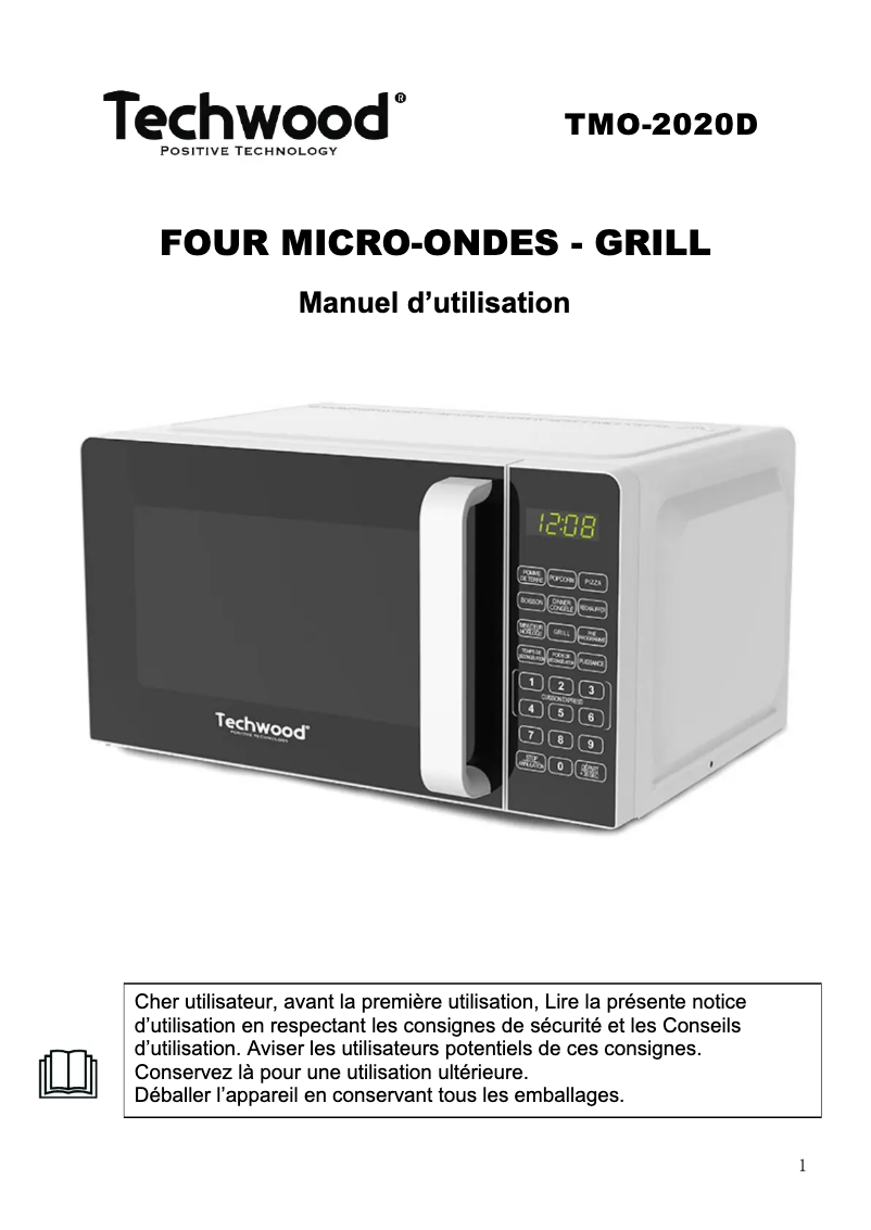 Page 1 of the manual User Manual Techwood TMO-2071