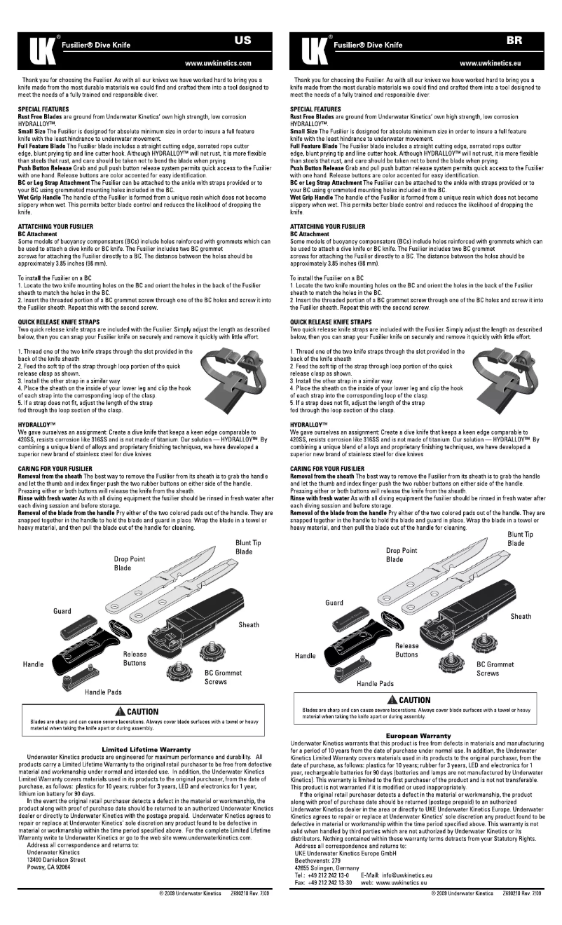 First page image of the manual for Fusilier Hydralloy