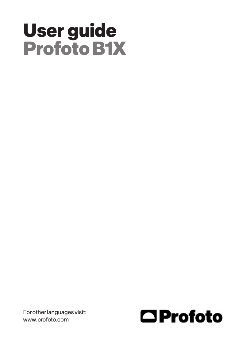 First page image of the manual for B1X To-Go Kit 500 AirTTL