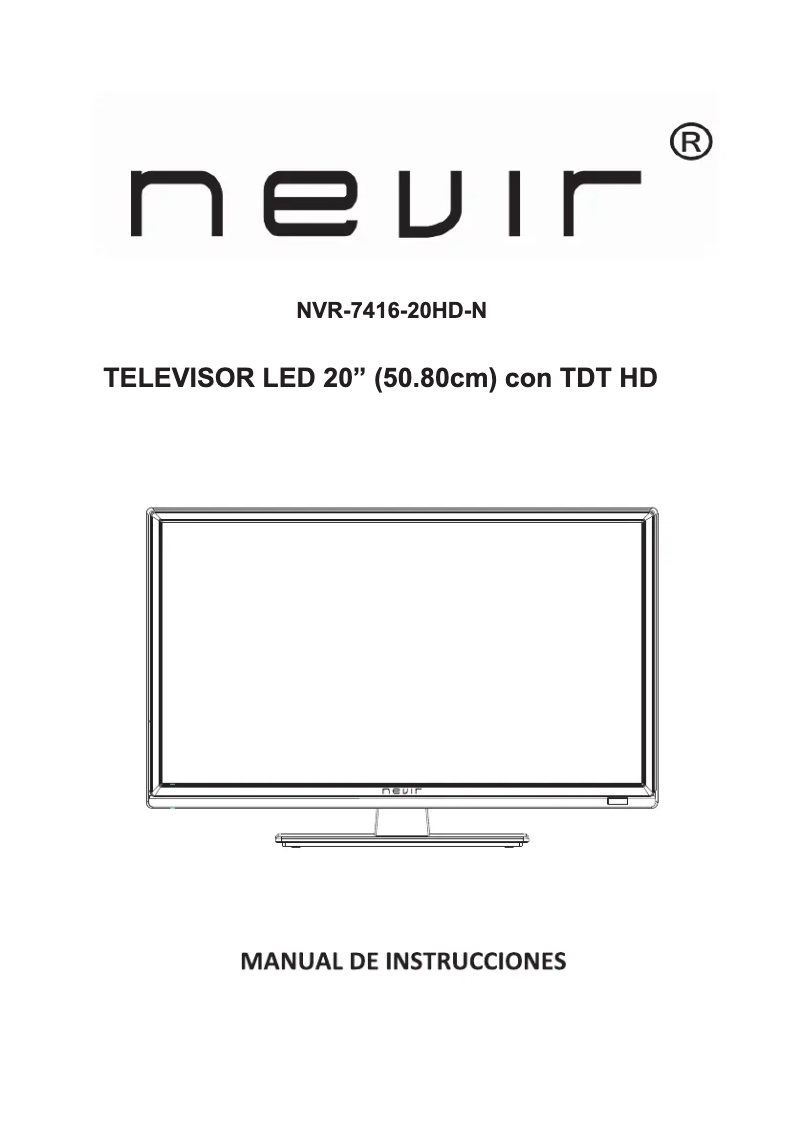 Page 1 of the manual User Manual Nevir NVR-7416-20HD-N