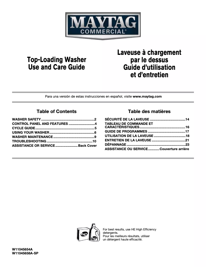 First page image of the manual for MVWP575GW