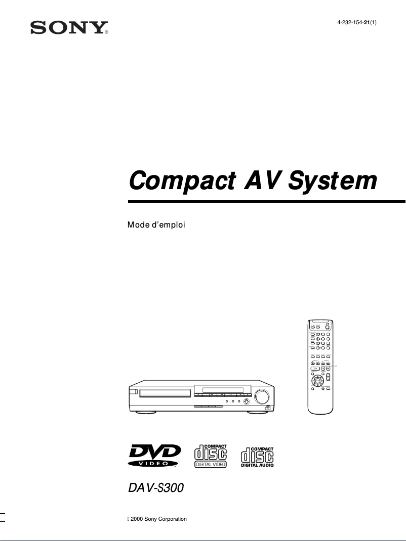 Page 1 of the manual User Manual Sony DAV-S300