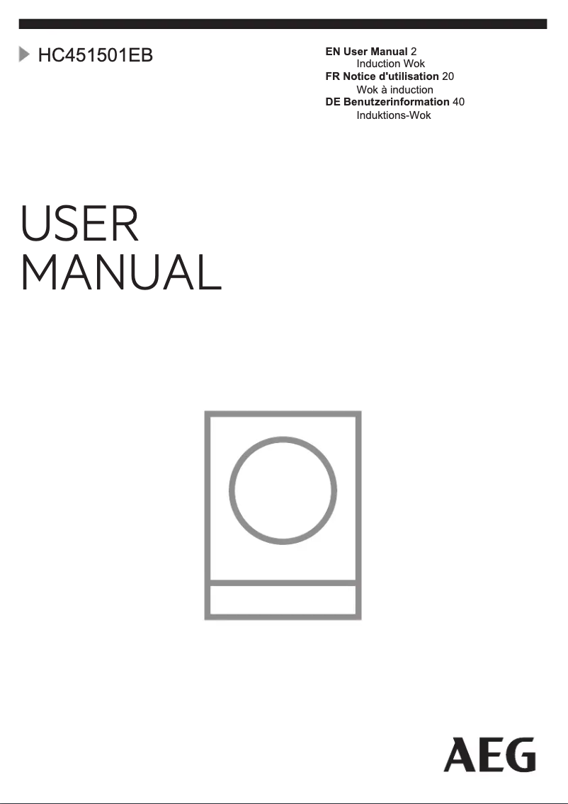Page 1 of the manual User Manual AEG HC451501EB