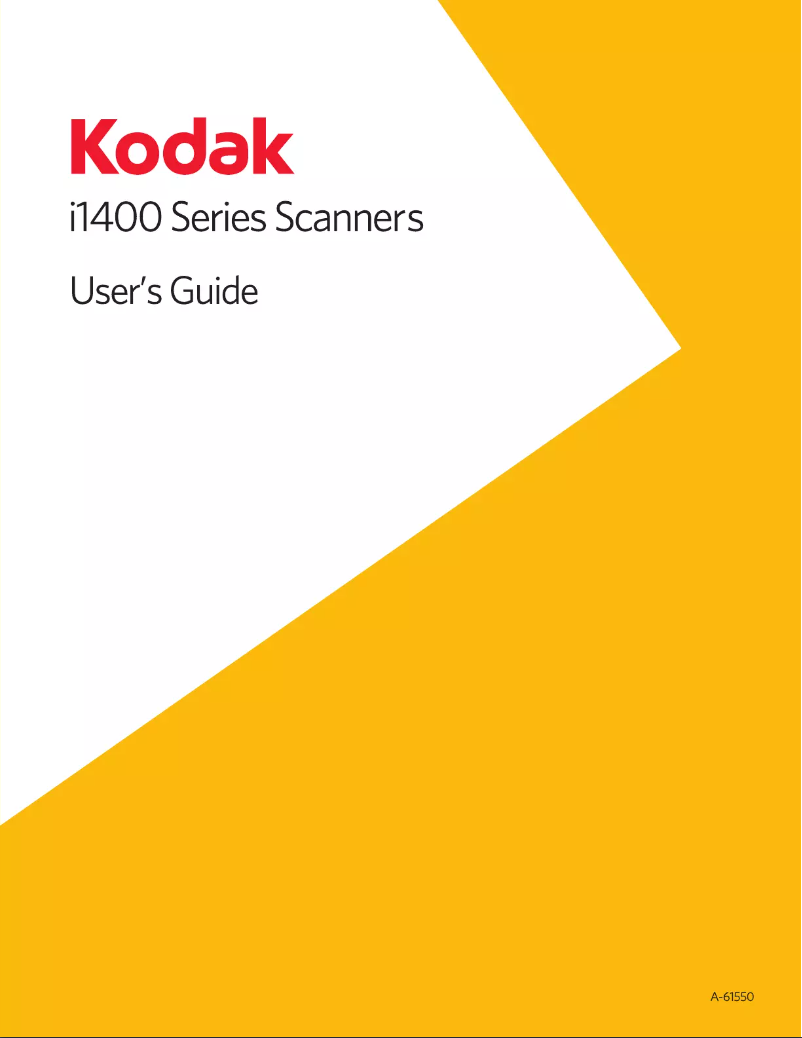 Page 1 of the manual User Manual Kodak i1440