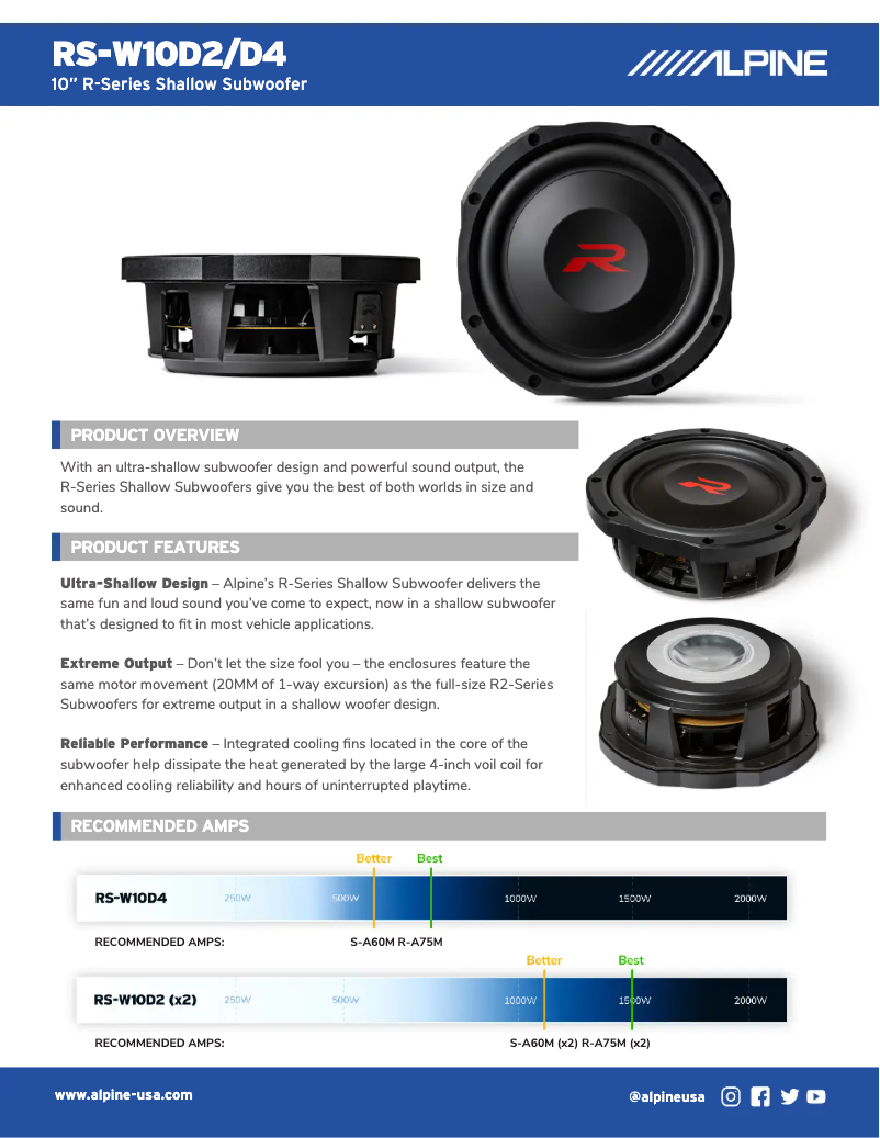 First page image of the manual for RS-W10D2