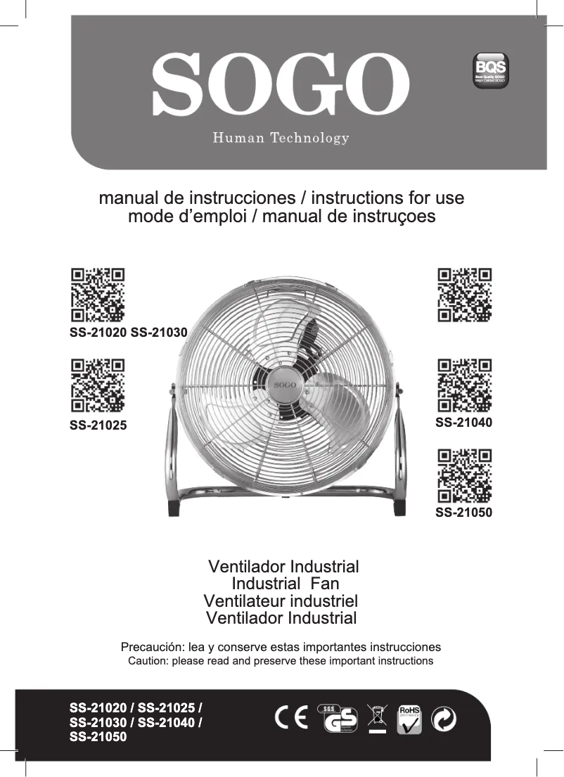 Page 1 of the manual User Manual Sogo VEN-SS-21040
