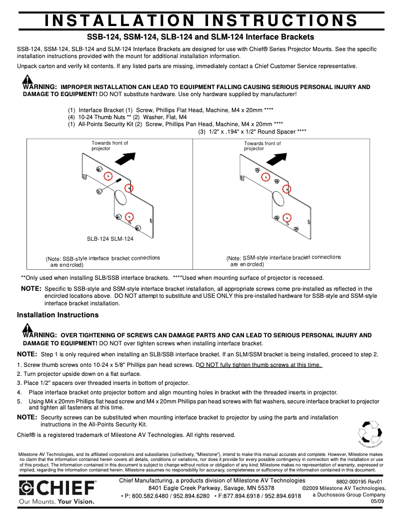First page image of the manual for RPA124