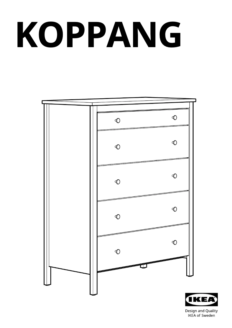 Page 1 of the manual User Manual Ikea KOPPANG 905.841.68