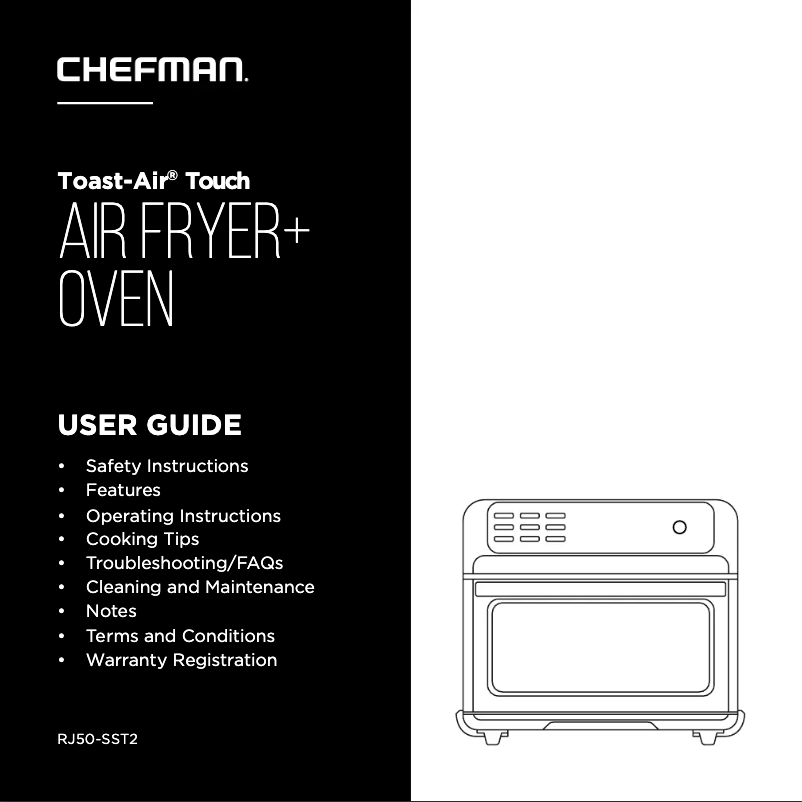 Page 1 of the manual User Manual Chefman Toast-Air RJ50-SST2