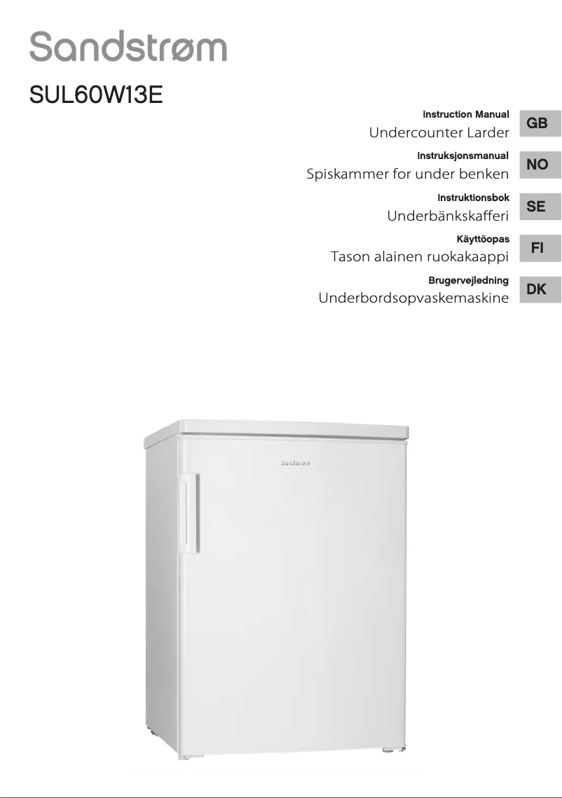 Page 1 of the manual User Manual Sandstrøm SUL60W13E