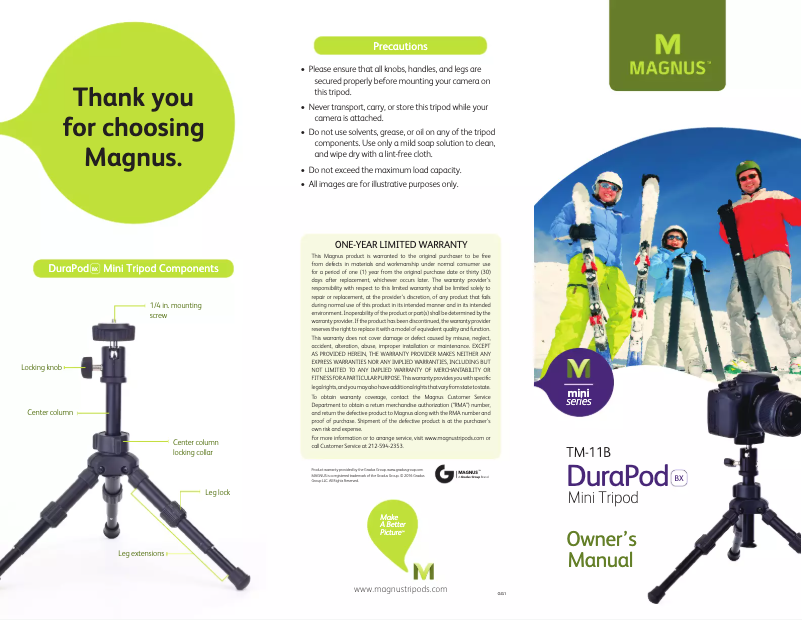 Page 1 of the manual User Manual Magnus TM-11B