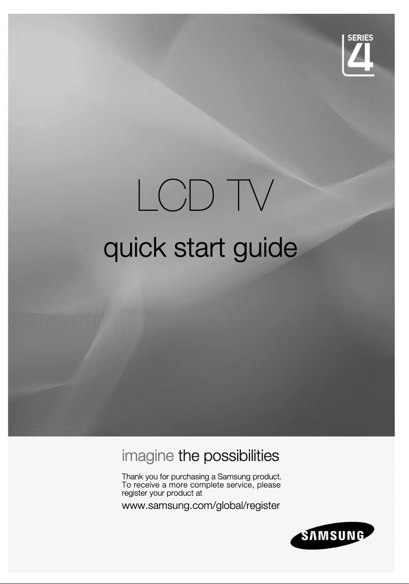 First page image of the manual for LA26D400E1