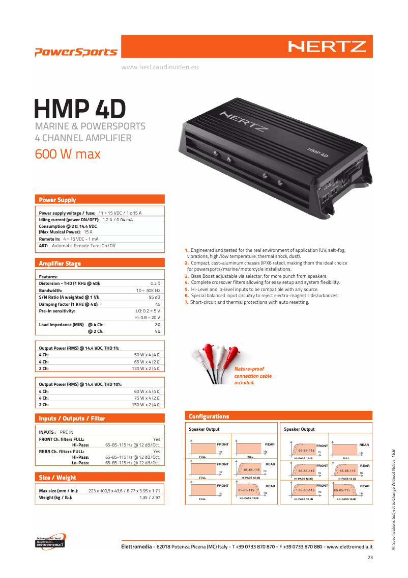 Image de la première page du manuel de l'appareil HMP 4D
