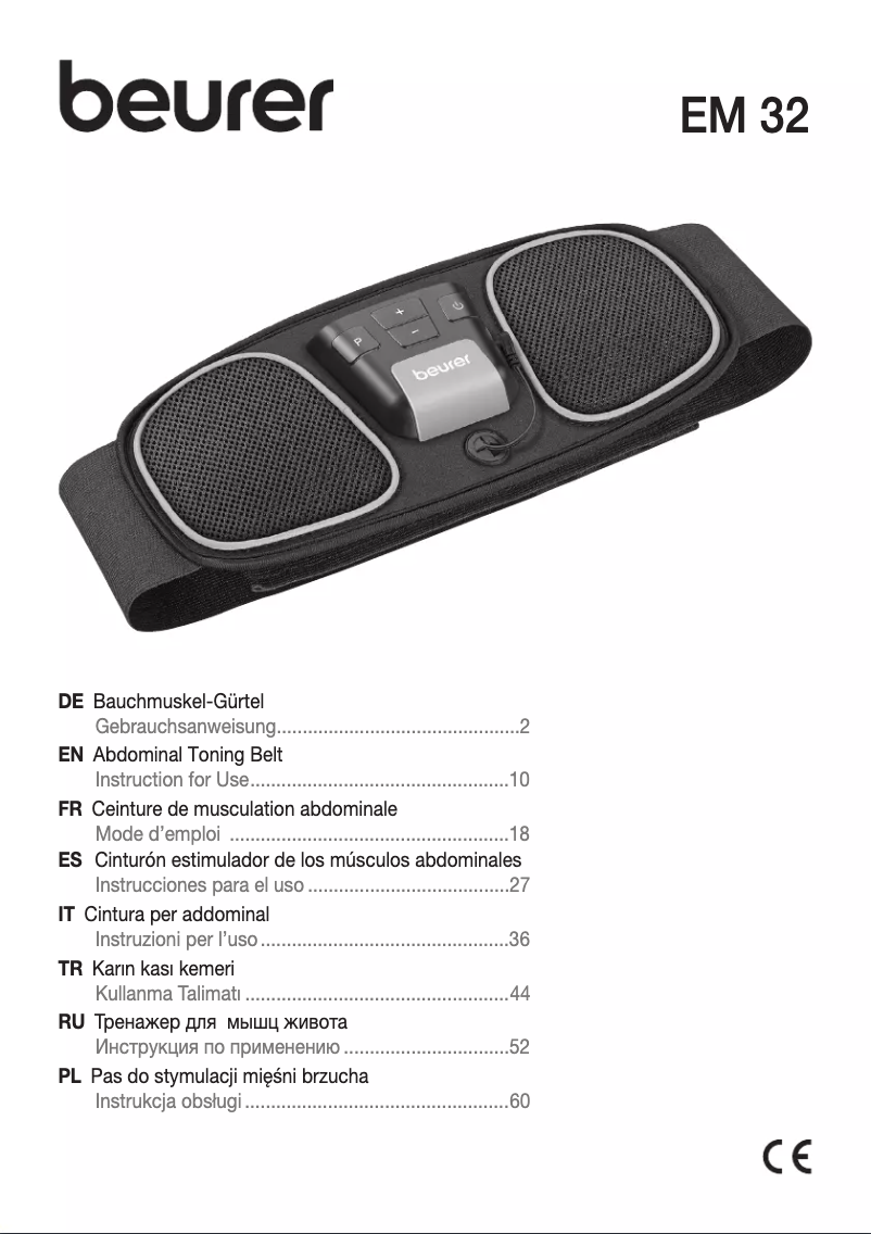 Page 1 of the manual User Manual Beurer EM 32