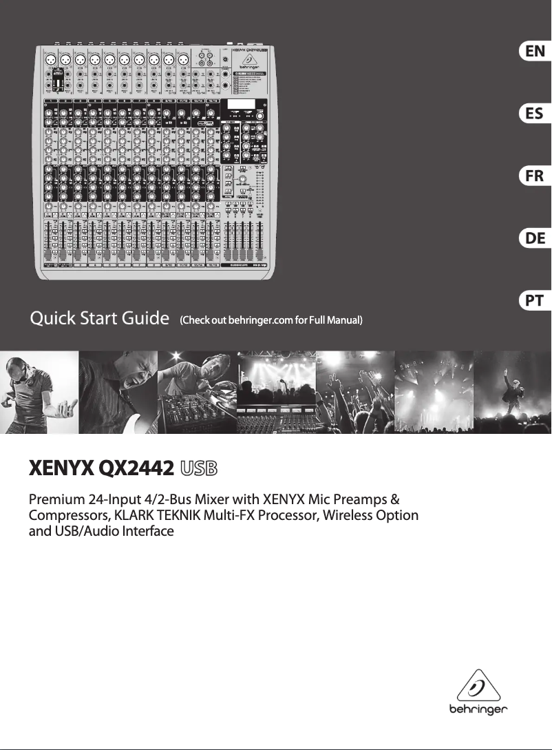 First page image of the manual for XENYX QX2442USB