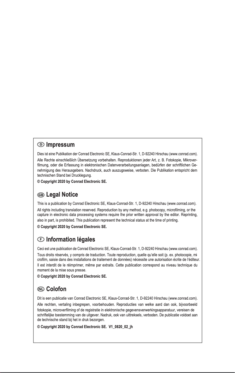 First page image of the manual for WB-100