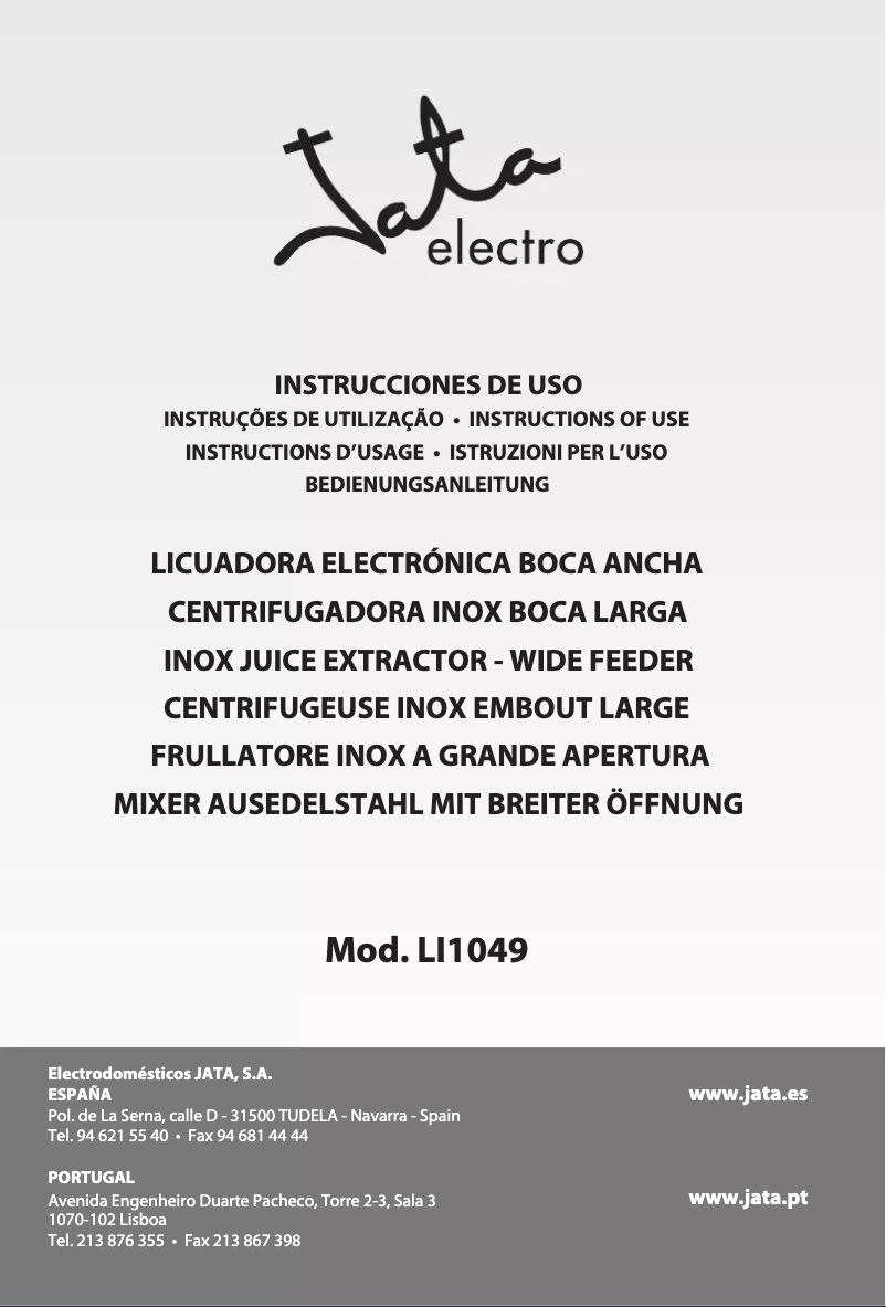 Page 1 of the manual User Manual Jata LI1049