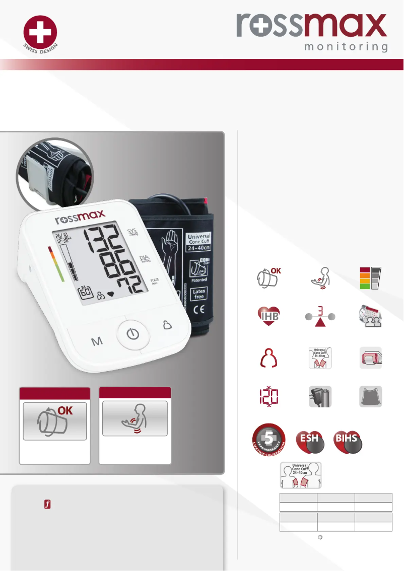 Page 1 of the manual Brochure Rossmax X3