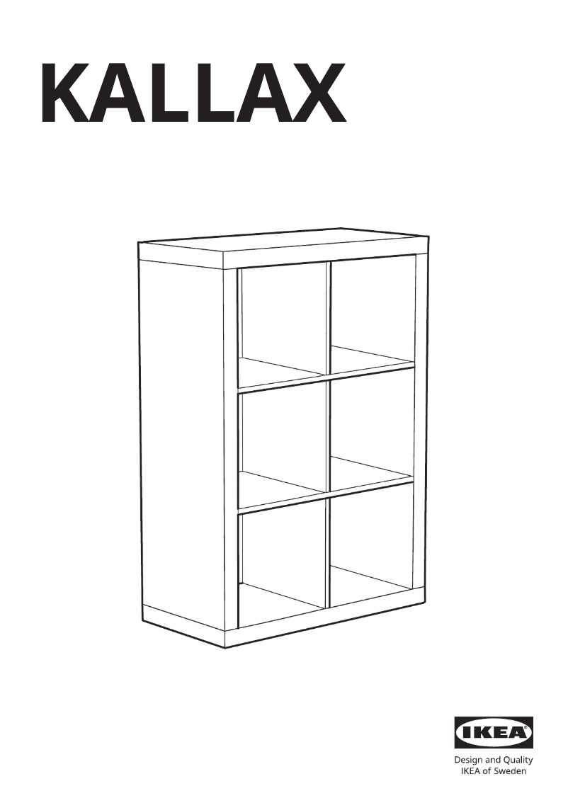 First page image of the manual for KALLAX 705.224.21