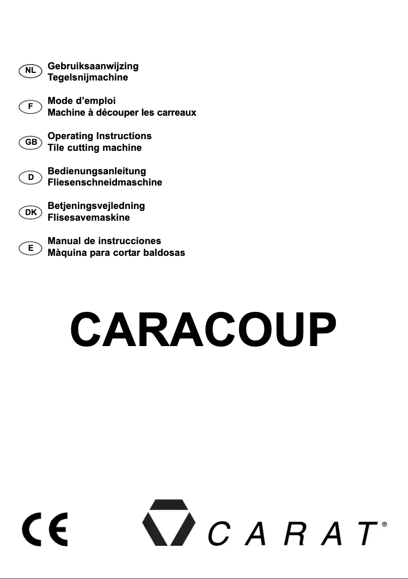 First page image of the manual for Caracoup
