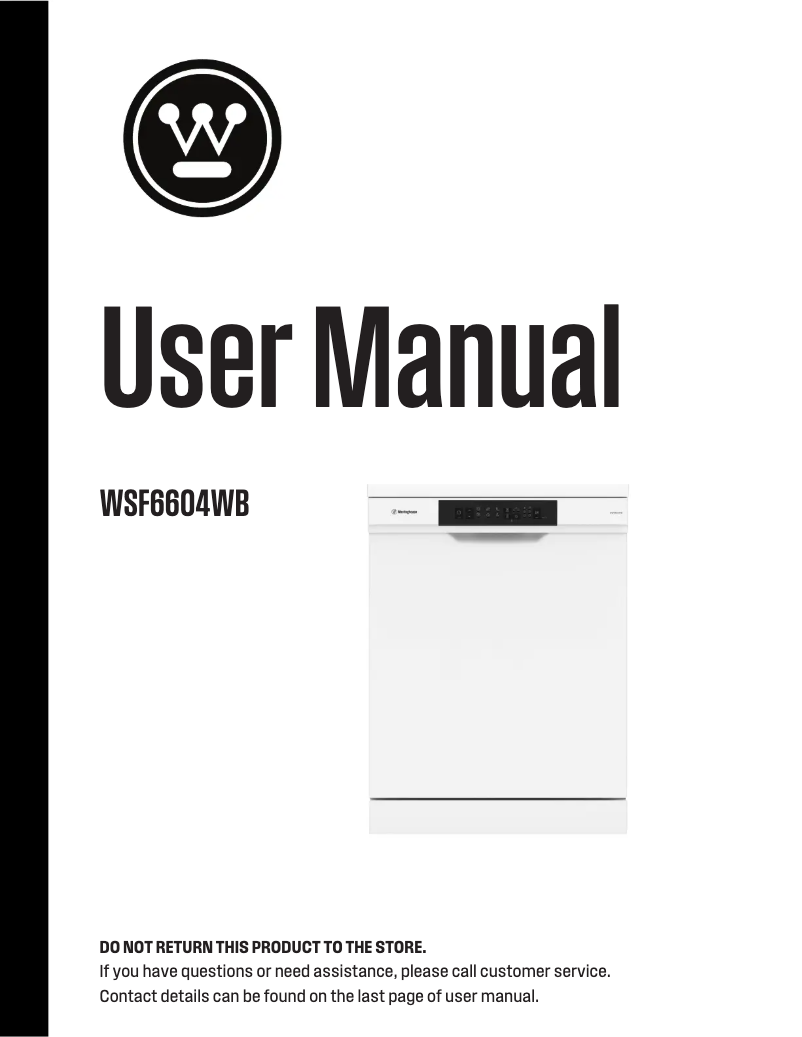 First page image of the manual for WSF6604XB
