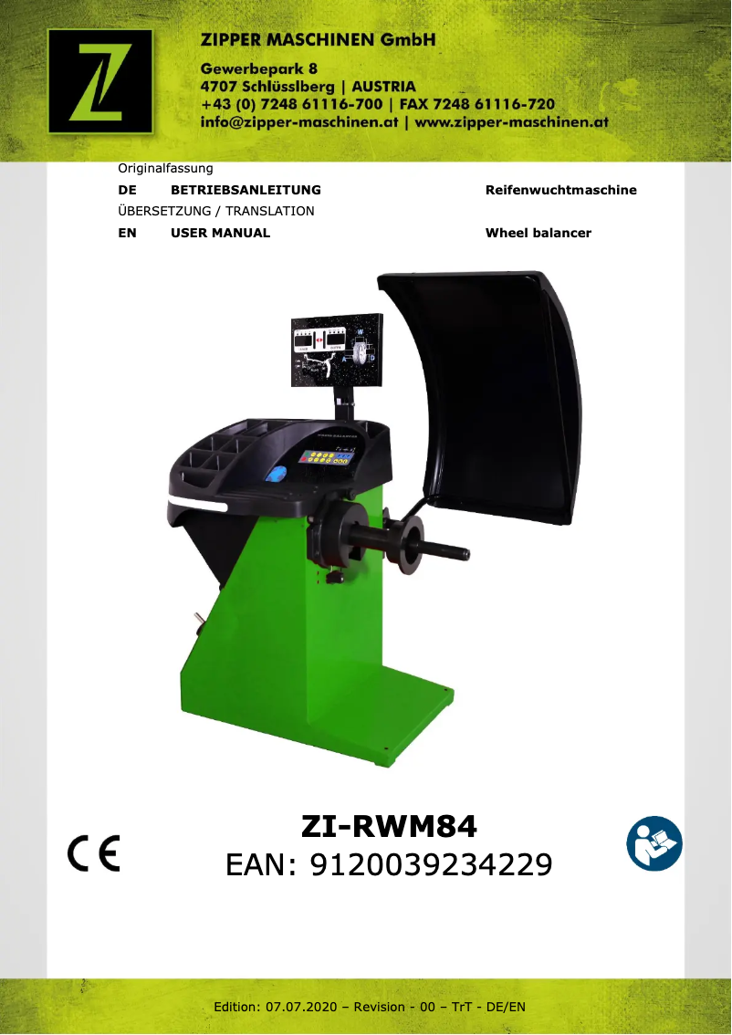 Page 1 of the manual User Manual Zipper ZI-RWM84